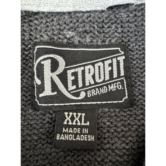 Retrofit Y2K Fair Isle Grandpa Cardigan XXL Button Down Sweater Dark Academia - Picture 5 of 10